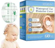 Baby Waterproof Ear Stickers - Baby Waterproof Hearing Protection Pack of 60 | Hearing Protection for Newborns for Bathing, Showering, Surfing