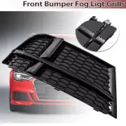 Gloss Black Honeycomb Mesh Fog Light Grill Cover for Audi A3 8V S-Line 2016-2020 (for: Audi)