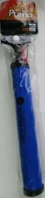 BUSTER Mini Bike Tire Pump Hand Air Pump Switchable Fits Presta & Schrader BLUE