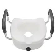 Removable Raised Toilet Seat With Arms Handles Padded Disability Aid Elderly Supports