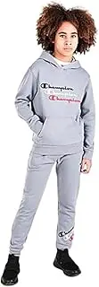 [Champion] Triple Script PO Boys Clothing Set Size M, Color: Grey/Red/White, Grey/Red/White