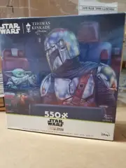 Thomas Kinkade Star Wars The Mandalorian Din Djarin Grogu 550 Piece Puzzle - NEW