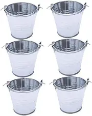 CHICAMPERA 6pcs Mini Iron Bucket Creative Handheld Food Storage Buckets for Stylish Decorative Candy Boxes Planting Flower Pots Elegant Practical Playtime Essentials