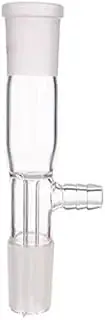 24/40 Glass Straight Tube Vacuum Take-Off Adapter - Lab Glassware Gas Inlet Adapter for Scientific Use