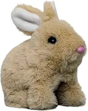 Walopola Realistic Interactive Bunny - Interactive Plush Toy Cute Stuffed Bunny | Electronic Pet Toy Realistic Rabbit, Wiggling Ears, Hopping, Twitching Mouth