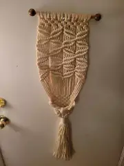 Beautiful Vintage Weighted Macrame wall hanging