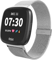 [Limque] Magnetic Bands Compatible with Fitbit Versa/Versa 2/Versa Lite/SE, Women Men Metal Adjustable Wristband for Fitbit Versa Smart Watch Multi-Color