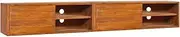 Floating TV Shelf, Wall Mounted TV Stand Entertainment Center TV Unit Media Stand Wall-Mounted TV Cabinet 180x30x30 cm Solid Teak Wood