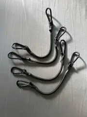 60 Inch Bungee Cords With Hooks Heavy Duty 4 Pieces Black Latex Long Bungie Cord