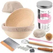 Joyyy Sourdough Starter Kit, Round 8.5inch Bread Proofing Baskets Set Include...