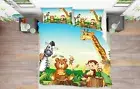 3D Giraffe Monkey ZHUA1193 Bed Pillowcases Quilt Duvet Cover Set Queen King Zoe
