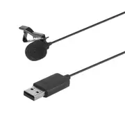 Boya By-LM40 USB Lavalier Clip-On Microphone Lapel For Windows/Mac Black