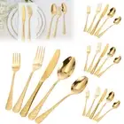 20 Pcs Floral Silverware Set Service for 4 Mirror Polished Stainless Steel qrDpr