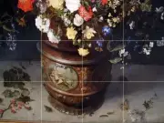 Bouquet of flowers J. Bruegel Tile Mural Kitchen Backsplash Art Marble Ceramic