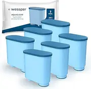 [Wessper] Water Filter Compatible with Philips AquaClean CA6903/10, CA6903/22, Saeco and Philips Fully Automatic Coffee Machines - Reduces Limescale & Chlorine, Improves Coffee Taste, Pack of 6 Filter