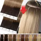 AU CLEARANCE Tape In Russian Remy Human Hair Extensions Skin Weft Ombre Blonde H