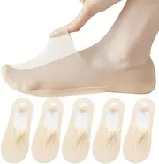 [liucocotos] Enlightenw Socks, Ice Silk Invisible Boat Socks,Thin No Show Socks for Women Non Slip,Breathable Ankle Socks