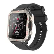 Bluetooth smartwatch 2.01" Full Touch with Heart Rate/Sleep Tracker/100+ Sport Modes/Answer & Make Calls Compatible Android IOS BLACK