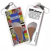 Indianapolis FootWhere® Souvenir Zipper-Pull. Made in USA