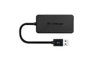Transcend HUB2 USB Hub - USB - External - Black - 4 Total USB Port(s) - 4 USB 3.0 Port(s) - PC, Mac, Linux