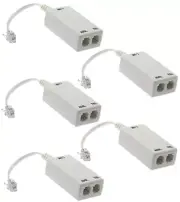 5x ADSL ADSL2+DSL Modem Splitter Telephone Phone Fax In Line Filter Network RJ11