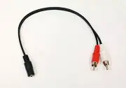 3.5MM Female Jack To 2 RCA Male Plug Audio Y Splitter Cable A/v Xbox 360 2Z