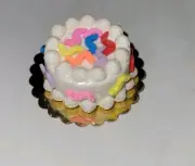 Dollhouse Round Birthday Cake Decorated Layer Dessert Celebration