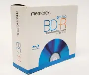 Memorex BD-R RECORDABLE BLU-RAY DISCS (5PK) 4x 25 GB Single Layer NEW SEALED