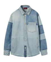 Cotton denim shirt IT50,IT48 Light blue and blue