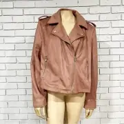 Asos Women’s Pink Moto Jacket - Size 14