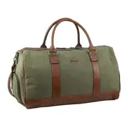Pierre Cardin Canvas Overnight Duffel Travel Carry On Bag 52cm Brown