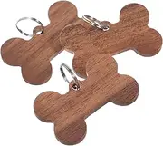 HAPINARY 3pcs Pet Tag Accessories Id Pet Slide- for Cute Engraved Personalised Id Tag Wooden