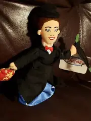 Disney Mary Poppins Bean Bag Doll 11" tall With Umbrella Parrot And Magic Bag