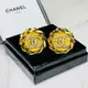 [二手] Chanel Vintage 80s 雙C 水鑽夾式耳環