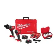 Milwaukee Hammer Drill + Impact Driver Kit 18V Li-Ion Cordless w/ Hole Saw Set