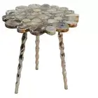 15"x15" Wild Agate Table, Coffee Table, Side Table, Handmade Indoor Decor Table