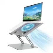 Desk Laptop Stand with Cooling Fan, Adjustable Height Laptop Cooling Pad, Erg...