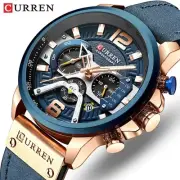 CURREN Luxury Brand Men Analog Leather Sports Watches Men's Army Military Watch