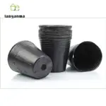 丸子精選100PCS/SET GARDEN BLACK PLASTIC PLANT NUTRITION POTS PRA