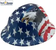 PIP Dynamic Patriotic Full Brim Hard Hat with 2 Eagles Ratchet Suspensions