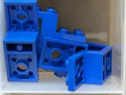 LEGO Parts - Blue Bracket 5 x 2 x 1 1/3 with 2 Holes - No 11215 - QTY 5
