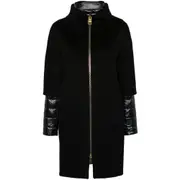 [Herno] Herno Detachable-panels Virgin-wool Coat 40 IT BLACK