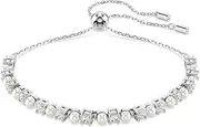 [Swarovski] Matrix Pearl Bracelet Collection, White Crystals and Crystal Pearls in a Rhodium or Rose Gold-Tone Plated Setting