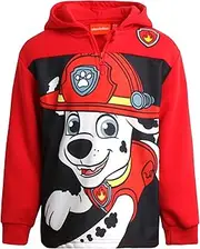 [Nickelodeon] Boys’ Paw Patrol Fleece Sweatshirt – Chase, Marshall, Rubble Pullover Hoodie (Size: 2T-7)