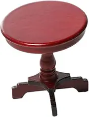 Kisangel Miniature House Furniture Micro Table Model Round Table Decor DIY Plaything for Boys and Girls Safe