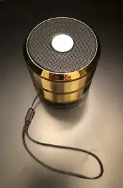 Mini Wireless Bluetooth Portable Speaker~Gold~NIB