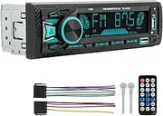 ePathChina Car Audio Bluetooth Single DIN Car Stereo, 12V Car FM/AM Radio LCD VA Screen Car MP3 Player with Hands-Free, Dual USB, Voice Assistant & App Control, Supports FM/MP3/WMA/FLAC/AUX/TF