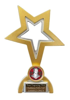 Robert Burns Award Classic Star Trophy Engraved Free