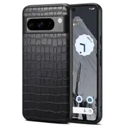 For Google Pixel 8 Pro Drop-proof Case PU Leather Coated PC+TPU Crocodile Texture Phone Cover