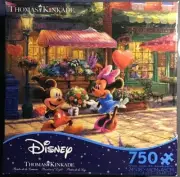 New 750 Piece Disney Puzzle, Mickey Minnie Mouse Thomas Kinkade New Sealed Box